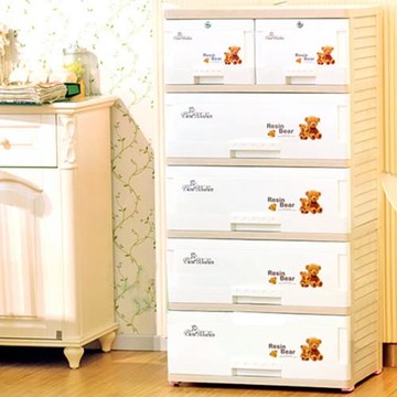 加厚塑料收納抽屜式儲物柜寶寶衣柜嬰兒柜子鞋柜整理柜抽屜收納柜