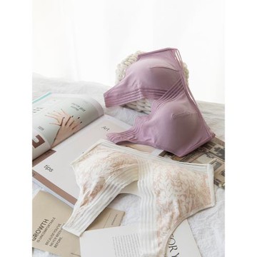 出口韓國無鋼圈聚攏無痕背心式舒適親膚薄款文胸可放插片內衣W033