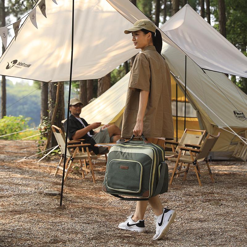 多人食器セット　37セット キャンプ　ピクニック　一式食器バッグ　携帯用多機能　保温バッグ