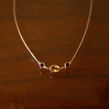 [Sot to] K10 項鍊 [黃水晶 & 紫水晶]