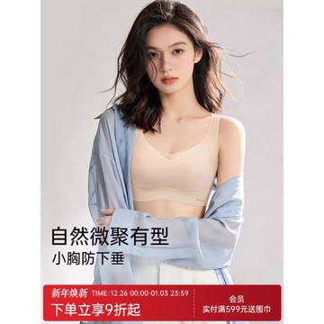 潤微小提拉內衣女小胸聚攏顯大舒適防下垂收副乳無痕無鋼圈文胸罩
