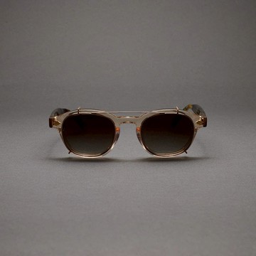 John Champagne / Demi 三用波士頓鏡框 復古外掛式墨鏡 板材鏡框 香檳戴瑁鏡框