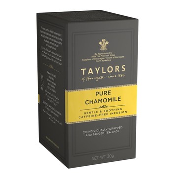 英國Taylors泰勒茶 -清新洋甘菊茶 茶包 PURE CHAMOMILE 1.5g*20入/盒 無咖啡因-期限:2026/10 -良鎂