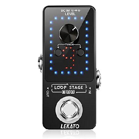 LEKATO Looper Guitar Pedal Guitar Loop Pedal Tuner Pedal Loops 40 Minutes Record Time Unlimited Overdubs for Electric Guitar Bass Black