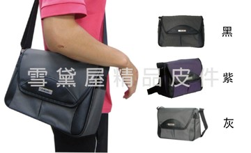 ~雪黛屋~KAWAKSAKI 斜側包中容量主袋內二隔層MIT製可放8吋平板電腦多隔層高單數HKA152