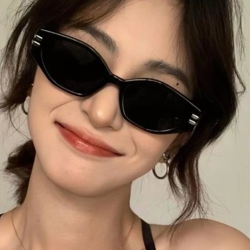 拽姐歐美風辣妹小框不規則偏光太陽鏡女Jennie明星同款凹造型墨鏡