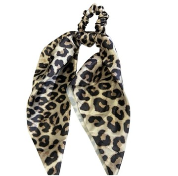 美國正品 L.Erickson 豹紋長扭結小款大腸圈 綁帶布髮圈＊夏日微風＊