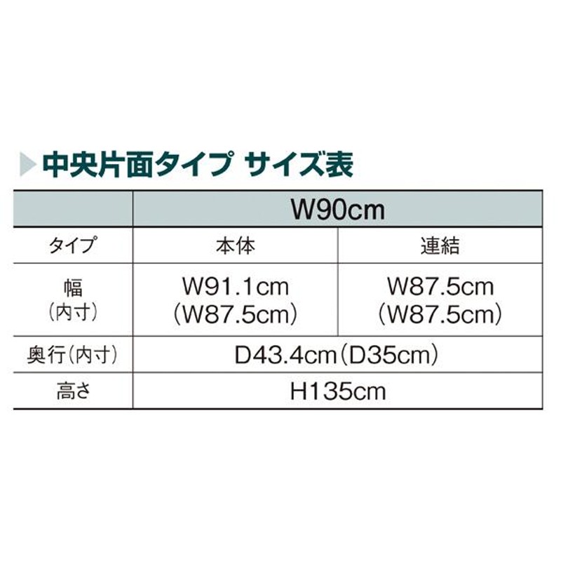 リスタ中央片面タイプ W90×H135cm 連結（本体は別売です） 選べる3色