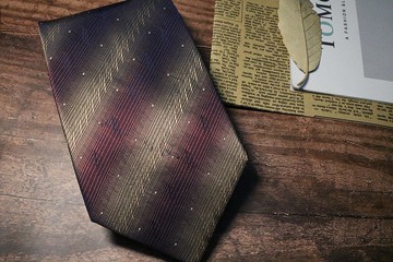 紫紅色高檔提花真絲領帶紳士小物