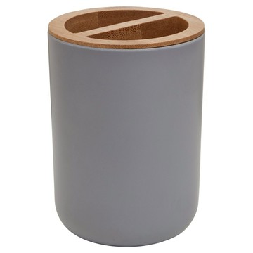 Premier Canyon 竹纖維雙格牙刷杯  1個  灰色