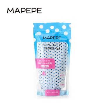 Mapepe 舒適輕薄浴帽/藍心1入