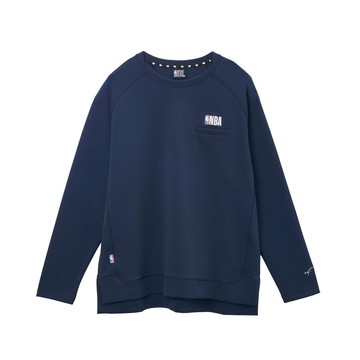 【NBA】基本口袋T_NBA 長袖上衣 男女款 深藍色-3455100880