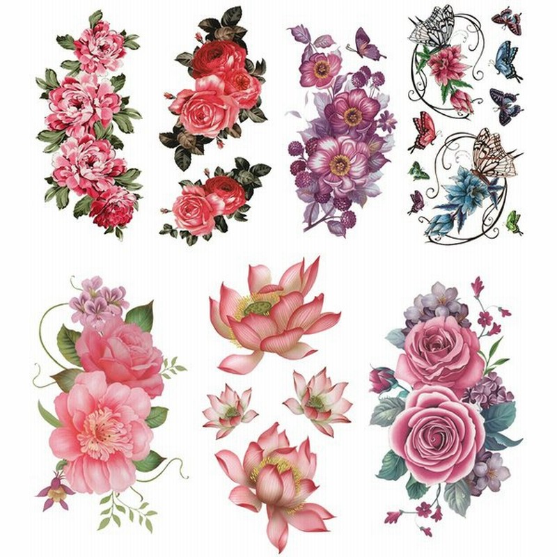 The Fantasy ファンタジー タトゥーシール 花 7種7枚set055 通販 Lineポイント最大get Lineショッピング