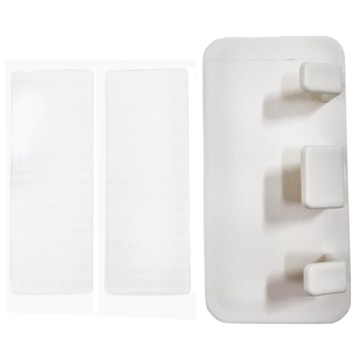 E.dot 簡約插頭收納掛勾 白色 10x5x2.5cm  1個