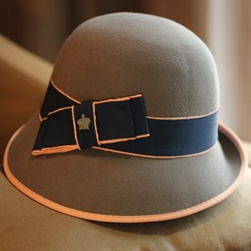 現貨+預購 禮帽 毛呢帽-復古風粉色包 邊甜美蝴蝶結女帽子72b37【獨家進口】【米蘭精品】