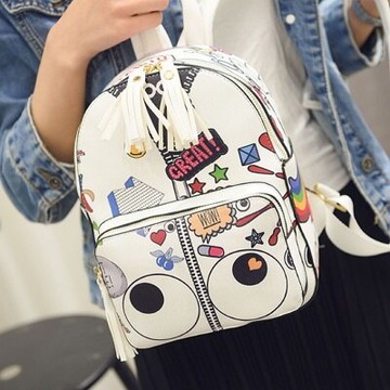 現貨+預購 後背包印花雙肩包-韓版時尚學生書包女包包2色73fd18【獨家進口】【米蘭精品】