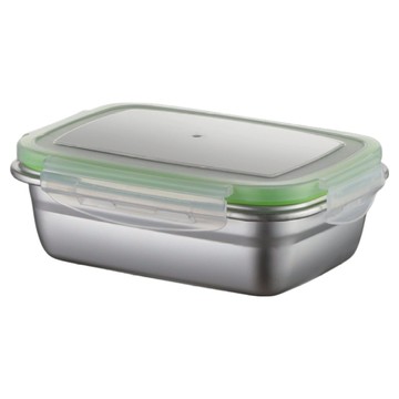 304不鏽鋼保鮮盒 1.8L  1 個容器 + 1 個蓋子  1個