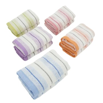 SHING LONG TEXTILE 台灣興隆毛巾 采風25支單股美棉5件組 柔軟吸水 顏色隨機  1組