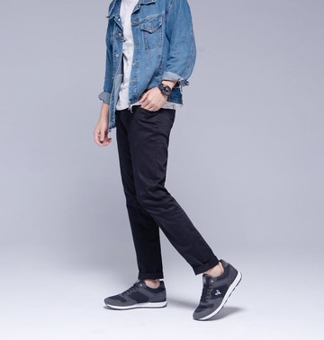 寶特瓶製休閒鞋  La Lande 復古慢跑鞋  鐵灰/黑  男生款