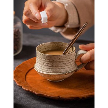 蒔繪金繕景德鎮手工創意個性設計感小眾粗陶拿鐵咖啡杯茶杯馬克杯