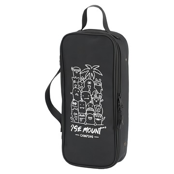 ISE MOUNT 小島嶼山 餐具收納包 可拆瀝水 網布+牛津布 152g  1個  黑色