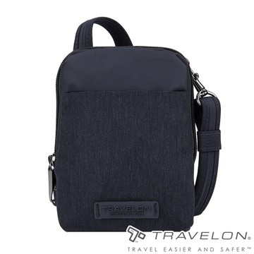 【Travelon美國防盜包】METRO隨身斜背包TL-43417深藍