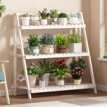 多肉綠蘿置物架多層花架子室內客廳實木家用陽台花盆架免安裝簡約