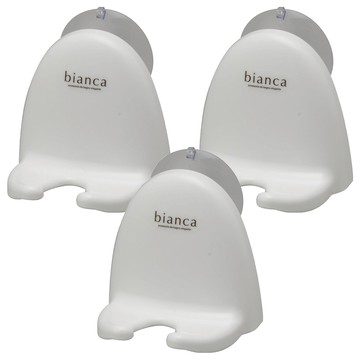 inomata 吸盤式刮鬍刀架 3入 日本製  5.7 x 6.4 x 7cm  1組  白色