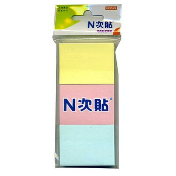【文具通】N次貼1.5"*2"(3色入) AS61101【APP滿額下單4%點數(單一帳號最高1000點)】7/31止