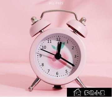 鬧鐘 鬧鐘學生用靜音床頭個性懶人鬧表定時器可愛臥室迷你小號金屬鬧鈴【林之舍】