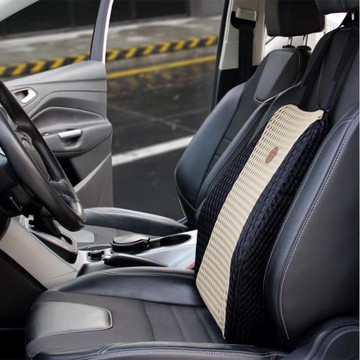 愛之舟雙綁帶汽車腰靠記憶棉車用辦公室靠墊座椅護腰腰枕腰墊靠背