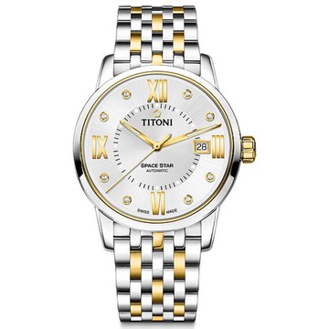 TITONI瑞士梅花錶 天星系列 83538S-099 經典羅馬腕錶/銀 40mm｜樂天全館特惠中★指定刷卡回饋10%