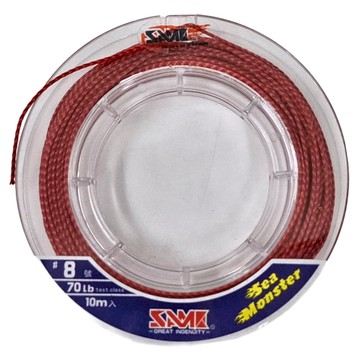 SAME 莎美 實心鐵板附鉤線 SOLID ASSIST LINE 海怪Sea Monster  10m  紅色  1個