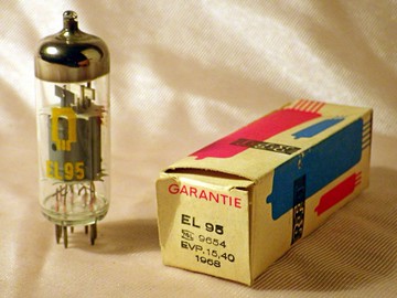 1x NOS EL95 RFT 真空束功率管 PENTHODE = 6DL5 德国全新盒装 19