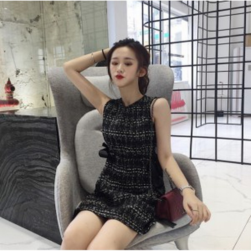 ツイード ワンピース ミニワンピース 韓国 セクシー レディース ノースリーブ ワンピース ノースリーブ レディース ワンピース ミニ ワン 通販 Lineポイント最大1 0 Get Lineショッピング