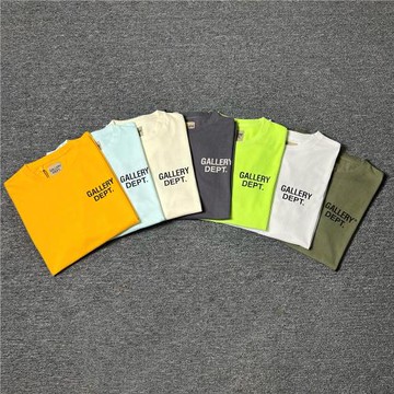 GALLERY DEPT.Souvenir Vintage Tee字母印花水洗短袖男女同款T恤