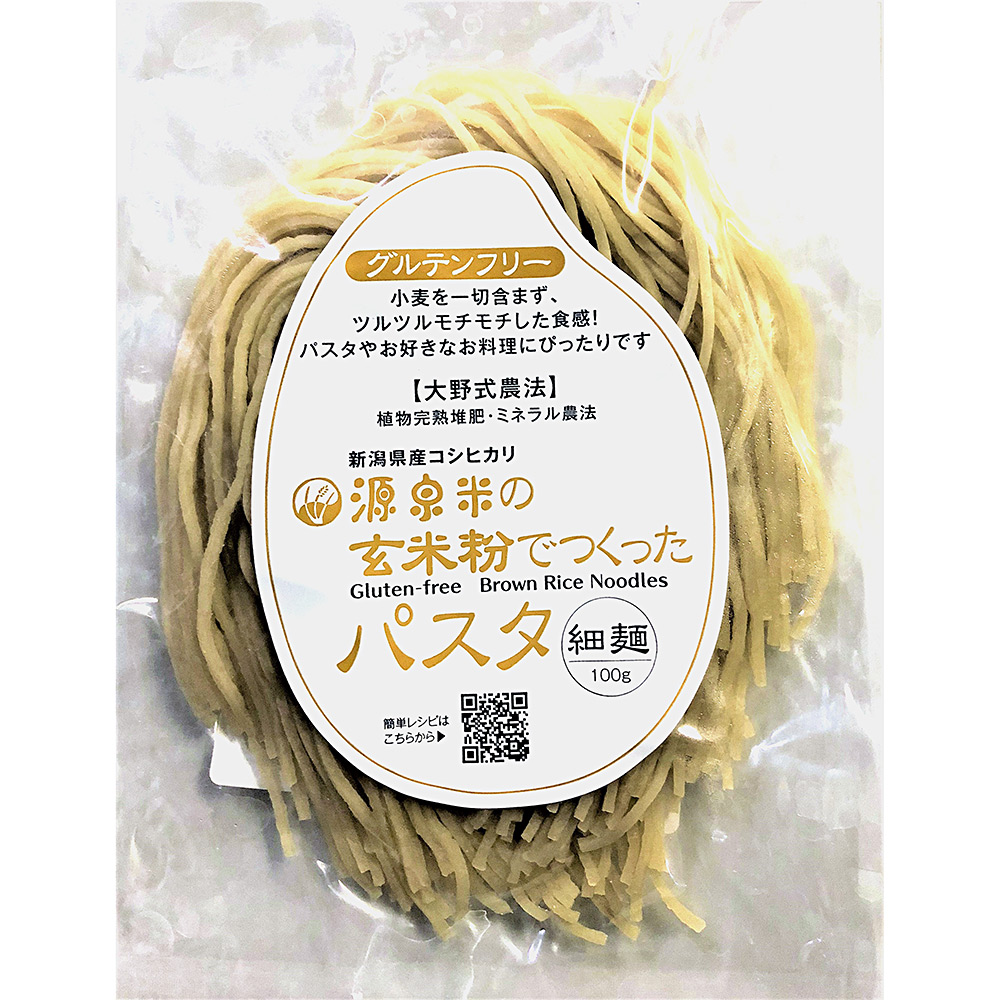 ジョイントファーム 源泉米の玄米粉でつくった玄米パスタ 細麺