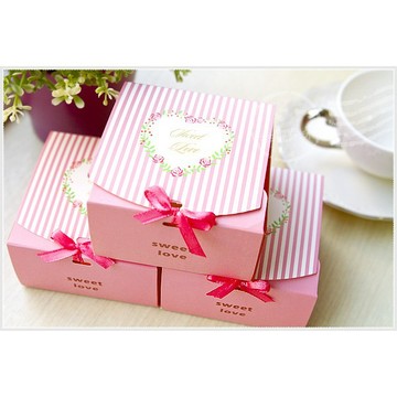 粉色直條紋玫瑰Sweet Love DIY包裝盒(禮物盒)--烘焙包裝材料資材.餅乾盒.糖果盒.禮物盒.婚禮小物