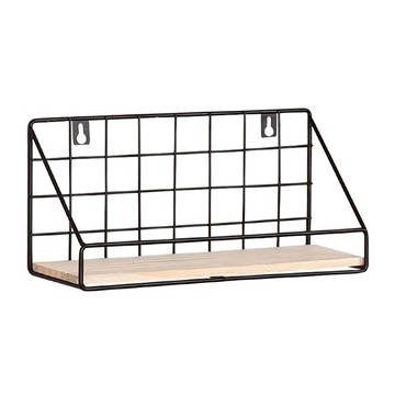 小麥購物 工業風牆面置物架 C160 358g  30cm  黑色  1層  1個