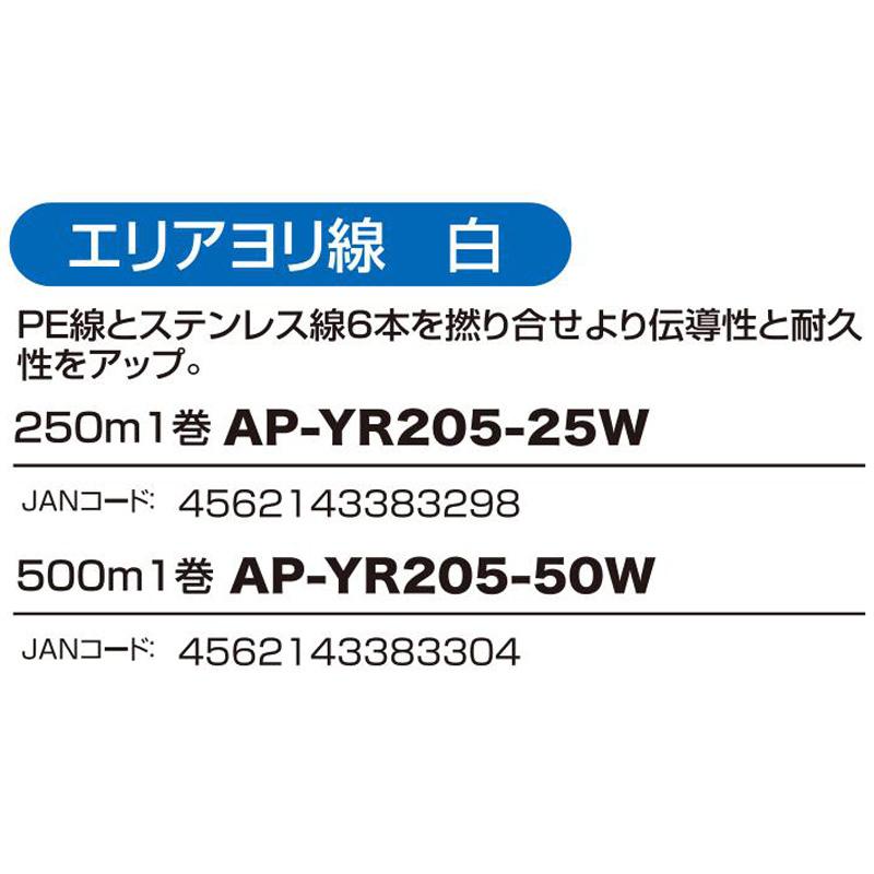 アポロ 電気柵 エリアヨリ線 250M巻 AP-YR205-25W