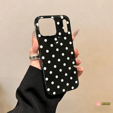台灣現貨🚚滿屏白斑點 蘋果18创意iphone 17 pro max手機殼16韓系15可愛14簡約13質感12防摔11