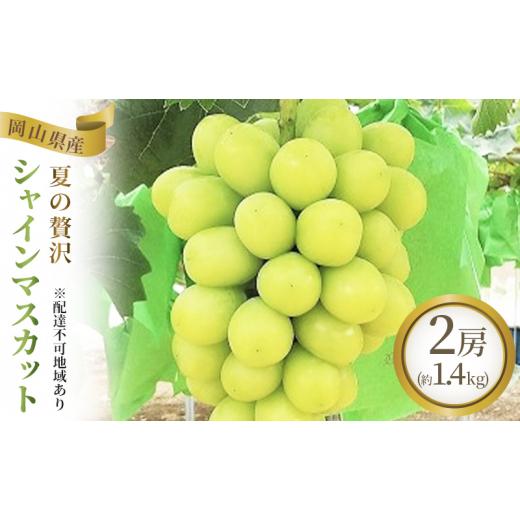 ふるさと納税 岡山県 里庄町 ぶどう 2024年 先行予約 夏の贅沢 シャインマスカット 2房(1.4kg以上)