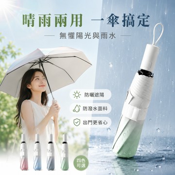 🔥高雄出貨🔥自動漸變色晴雨傘 女用防曬遮陽傘 晴雨兩用黑膠傘 加大傘面強力抗風 全自動開合輕量摺疊傘高級感雨傘