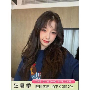 明星同款美式復古藏青色圓領衛衣女可愛卡通印花甜美少女感上衣服