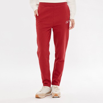 Hang Ten- 針織內刷毛平口休閒長褲-女(酒紅色)