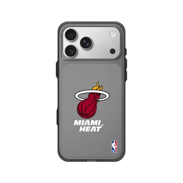 iPhone 17 Pro Max Clear (相機按鈕) 酷墨灰 - NBA - Logo-邁阿密熱火 Miami Heat - Light