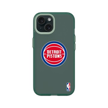 iPhone 15 Clear 憂墨綠 - NBA - Logo-底特律活塞 Detroit Pistons