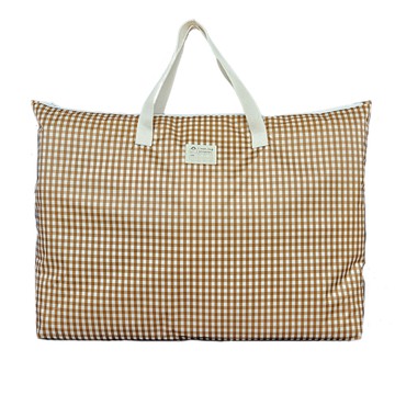 Clean Uniform 幼兒園午睡被提袋  大  棕色格紋