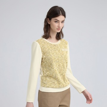 ILEY伊蕾 小香風蔥感造型上衣(黃；M-XL)