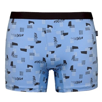 SOLIS 酷世代系列M-XXL涼感透氣貼身印花四角男內褲(雲彩藍)